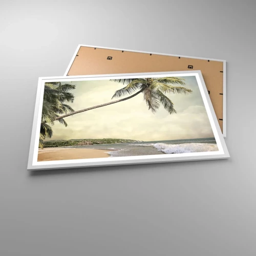 Affiche dans un cadre blanc - Poster - Rêve tropical - 91x61 cm