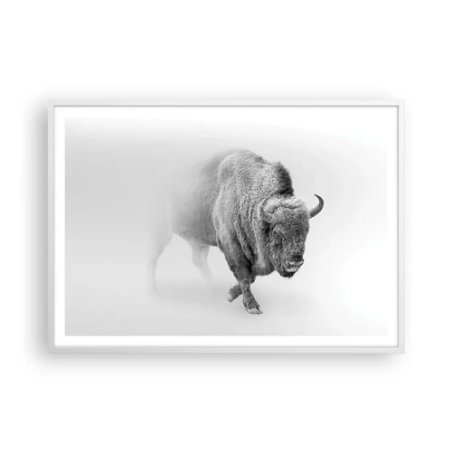 Affiche dans un cadre blanc - Poster - Roi de la prairie - 100x70 cm