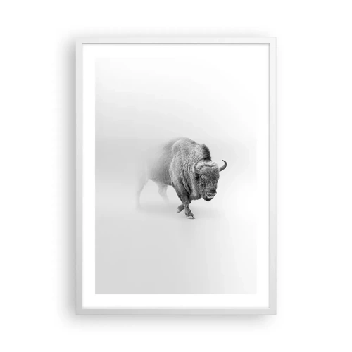 Affiche dans un cadre blanc - Poster - Roi de la prairie - 50x70 cm