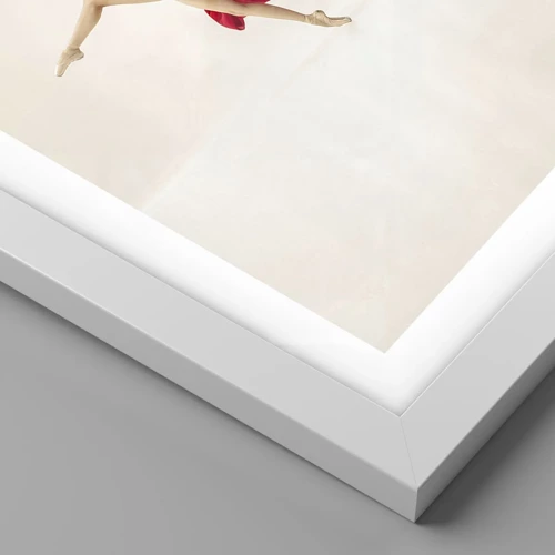 Affiche dans un cadre blanc - Poster - Rouge et noir - 50x70 cm