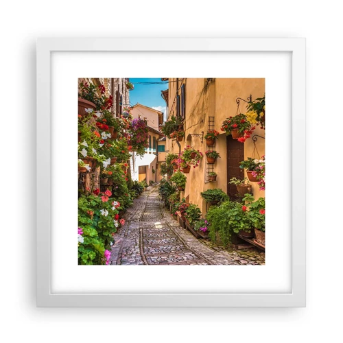 Affiche dans un cadre blanc - Poster - Ruelle italienne - 30x30 cm