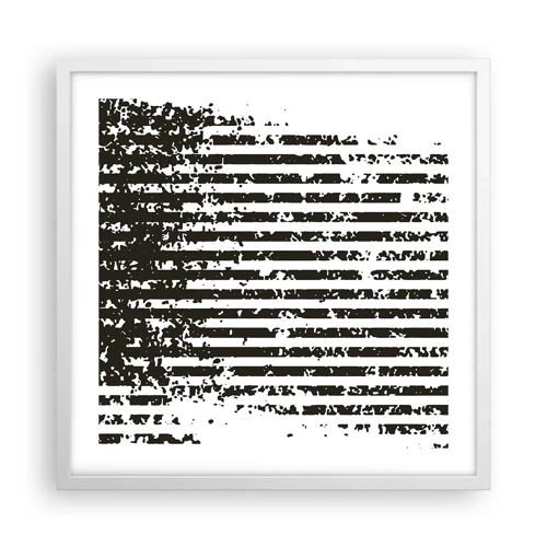 Affiche dans un cadre blanc - Poster - Rythme et bruissement - 50x50 cm