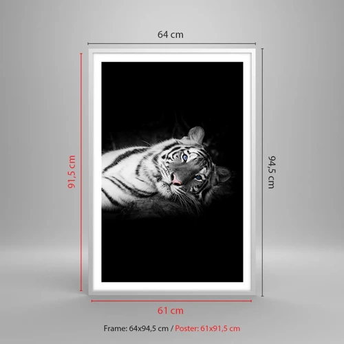Affiche dans un cadre blanc - Poster - Sauvagerie et paix - 61x91 cm