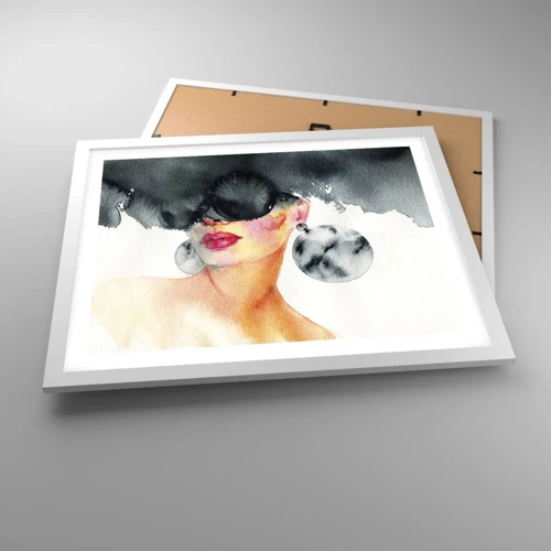 Affiche dans un cadre blanc - Poster - Secret de l'élégance - 50x40 cm