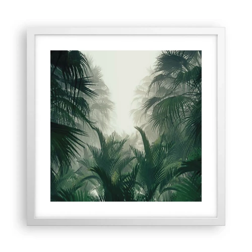 Affiche dans un cadre blanc - Poster - Secret tropical - 40x40 cm