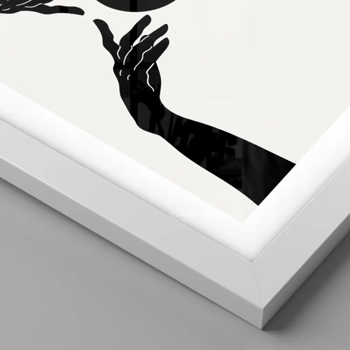 Affiche dans un cadre blanc - Poster - Signe secret - 60x60 cm