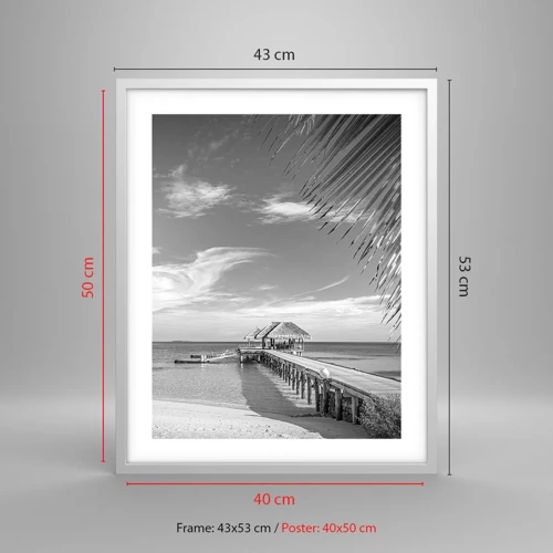 Affiche dans un cadre blanc - Poster - Souvenirs ou rêve? - 40x50 cm