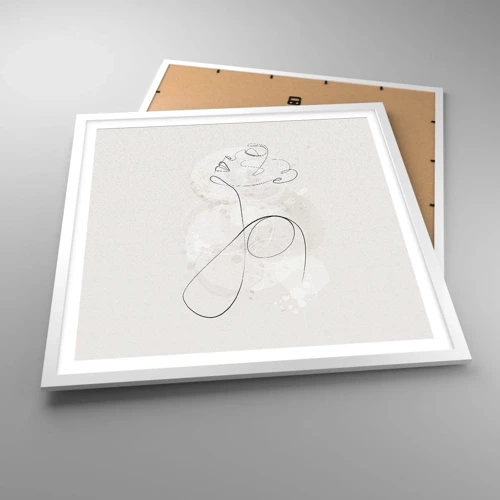 Affiche dans un cadre blanc - Poster - Spirale de beauté - 60x60 cm