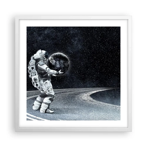 Affiche dans un cadre blanc - Poster - Sur la Voie Lactée - 50x50 cm