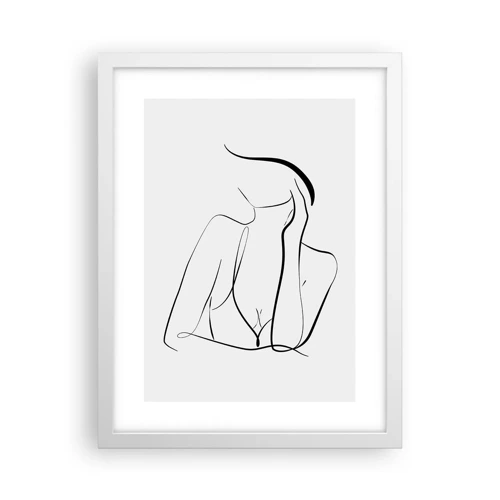 Affiche dans un cadre blanc - Poster - Sur les vague d'un rêve - 30x40 cm
