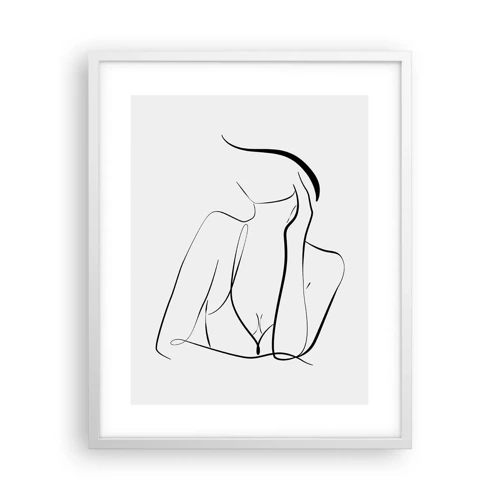 Affiche dans un cadre blanc - Poster - Sur les vague d'un rêve - 40x50 cm