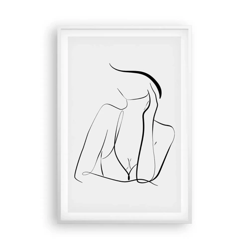 Affiche dans un cadre blanc - Poster - Sur les vague d'un rêve - 61x91 cm