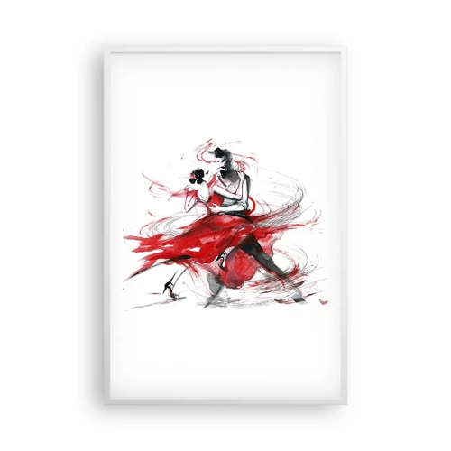 Affiche dans un cadre blanc - Poster - Tango - le rythme de la passion - 61x91 cm