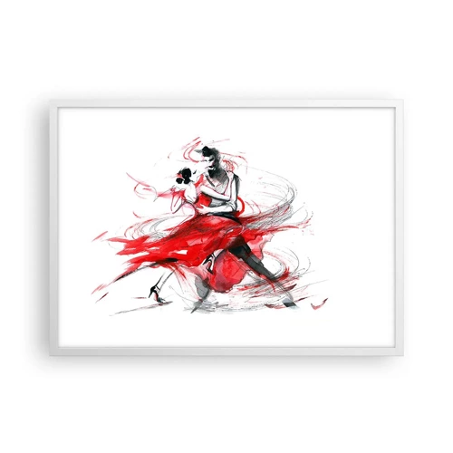 Affiche dans un cadre blanc - Poster - Tango - le rythme de la passion - 70x50 cm
