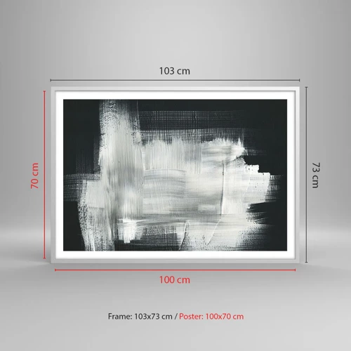 Affiche dans un cadre blanc - Poster - Tissé à la verticale et à l'horizontale - 100x70 cm