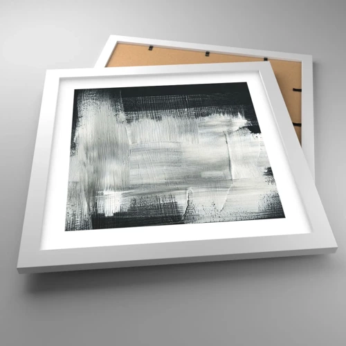 Affiche dans un cadre blanc - Poster - Tissé à la verticale et à l'horizontale - 30x30 cm