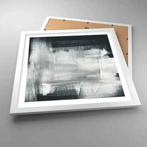 Affiche dans un cadre blanc - Poster - Tissé à la verticale et à l'horizontale - 40x40 cm
