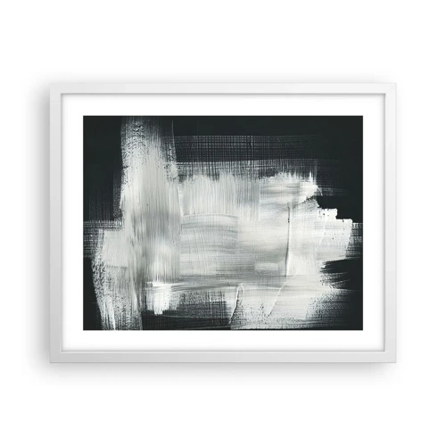 Affiche dans un cadre blanc - Poster - Tissé à la verticale et à l'horizontale - 50x40 cm