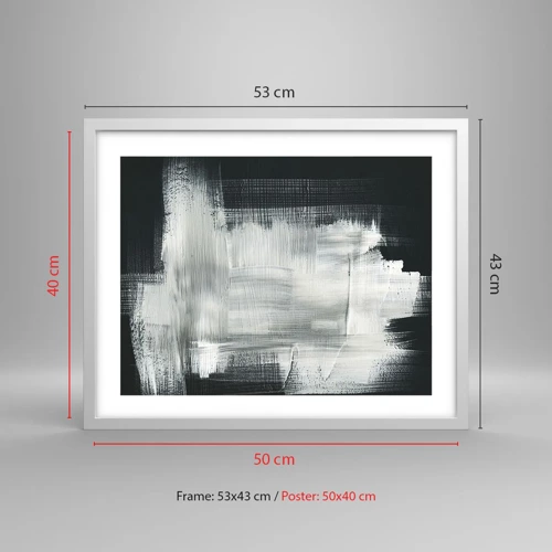 Affiche dans un cadre blanc - Poster - Tissé à la verticale et à l'horizontale - 50x40 cm