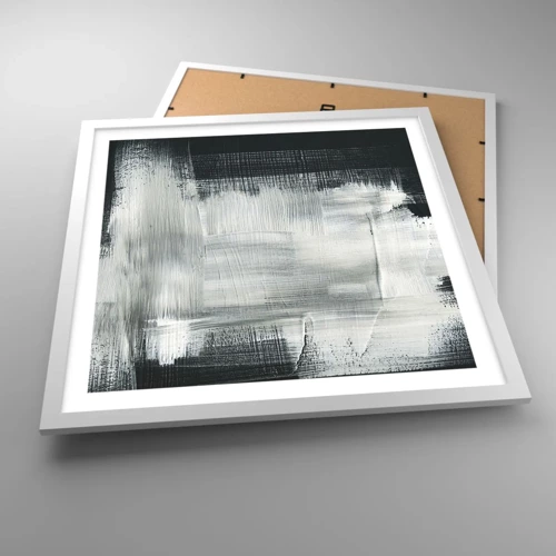 Affiche dans un cadre blanc - Poster - Tissé à la verticale et à l'horizontale - 50x50 cm