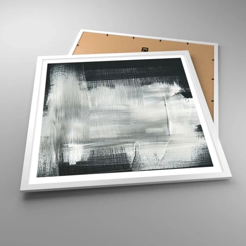 Affiche dans un cadre blanc - Poster - Tissé à la verticale et à l'horizontale - 60x60 cm