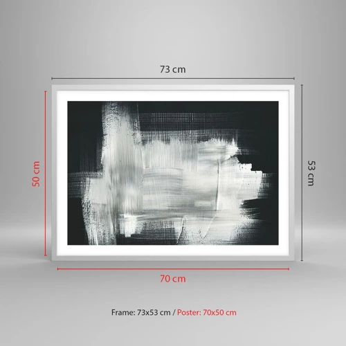 Affiche dans un cadre blanc - Poster - Tissé à la verticale et à l'horizontale - 70x50 cm