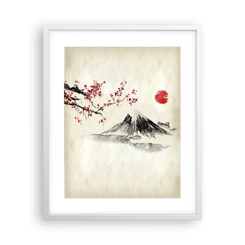 Affiche dans un cadre blanc - Poster - Tomber amoureux du Japon - 40x50 cm