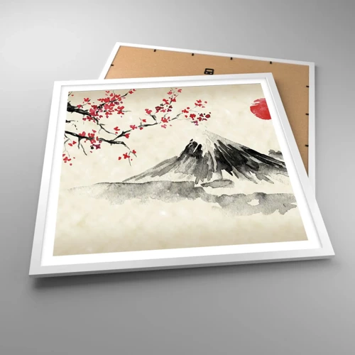 Affiche dans un cadre blanc - Poster - Tomber amoureux du Japon - 60x60 cm