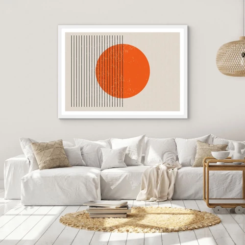 Affiche dans un cadre blanc - Poster - Toujours le soleil - 100x70 cm