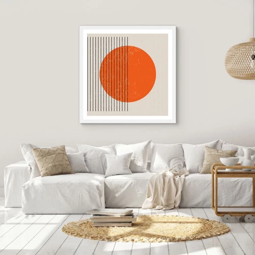 Affiche dans un cadre blanc - Poster - Toujours le soleil - 30x30 cm