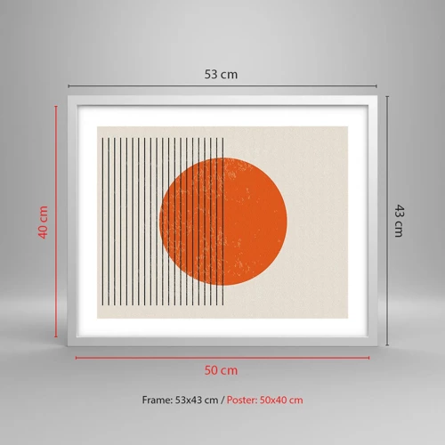 Affiche dans un cadre blanc - Poster - Toujours le soleil - 50x40 cm