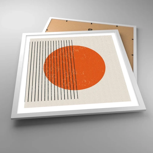 Affiche dans un cadre blanc - Poster - Toujours le soleil - 50x50 cm