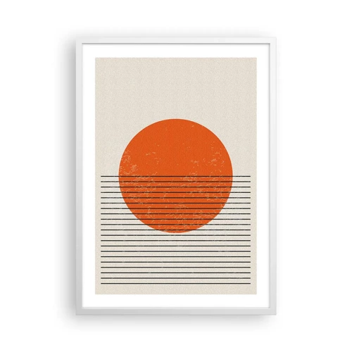 Affiche dans un cadre blanc - Poster - Toujours le soleil - 50x70 cm