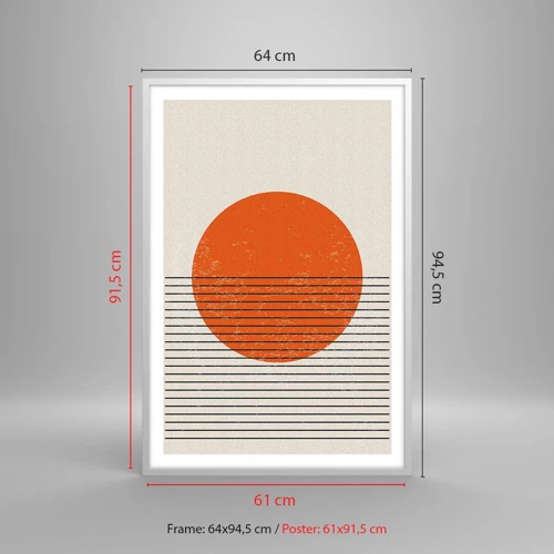 Affiche dans un cadre blanc - Poster - Toujours le soleil - 61x91 cm