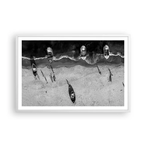 Affiche dans un cadre blanc - Poster - Toujours sur le rivage… - 91x61 cm