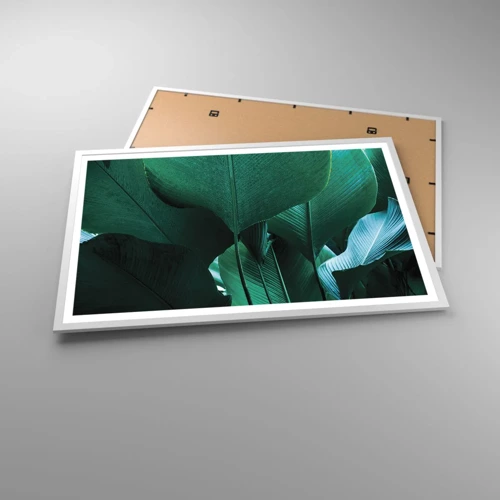 Affiche dans un cadre blanc - Poster - Tourné vers la lumière - 91x61 cm