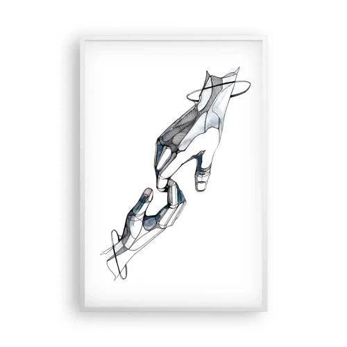 Affiche dans un cadre blanc - Poster - Un bon geste - 61x91 cm