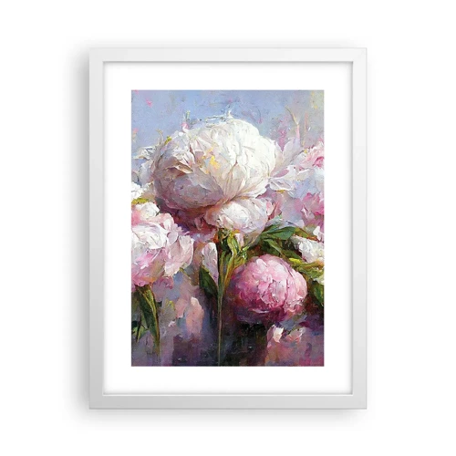 Affiche dans un cadre blanc - Poster - Un bouquet plein de vie - 30x40 cm