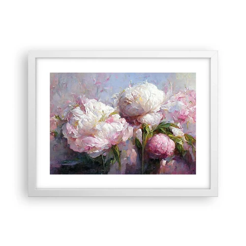 Affiche dans un cadre blanc - Poster - Un bouquet plein de vie - 40x30 cm
