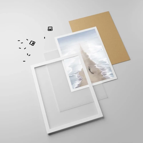 Affiche dans un cadre blanc - Poster - Un brillant avenir - 50x70 cm