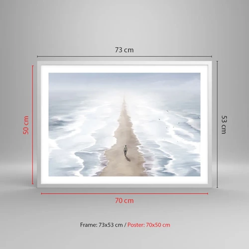 Affiche dans un cadre blanc - Poster - Un brillant avenir - 70x50 cm