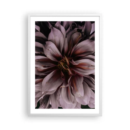Affiche dans un cadre blanc - Poster - Un coeur fleuri - 50x70 cm