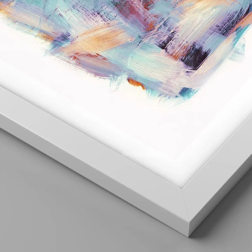Affiche dans un cadre blanc - Poster - Un désordre coloré - 91x61 cm