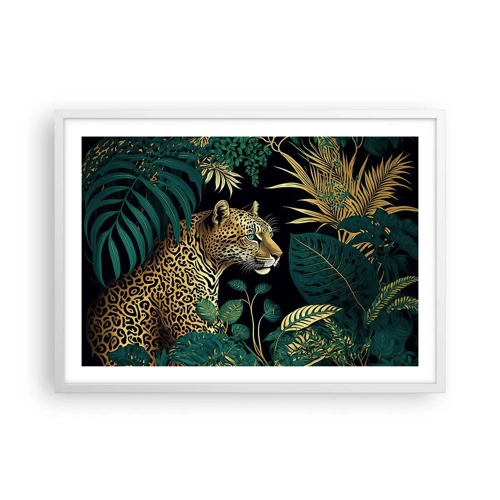 Affiche dans un cadre blanc - Poster - Un hôte dans la jungle - 70x50 cm