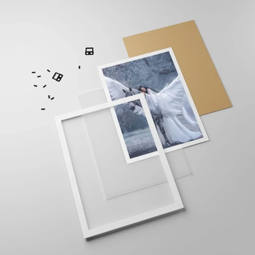 Affiche dans un cadre blanc - Poster - Un moment inspiré - 30x40 cm