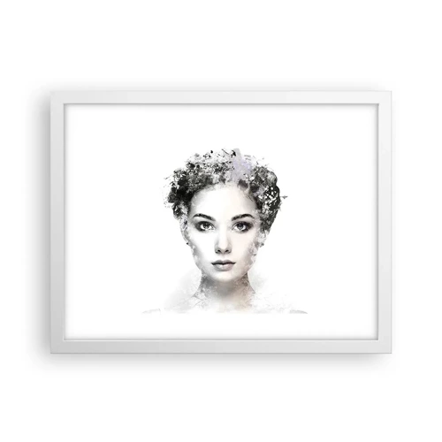 Affiche dans un cadre blanc - Poster - Un portrait extrêmement stylé - 40x30 cm