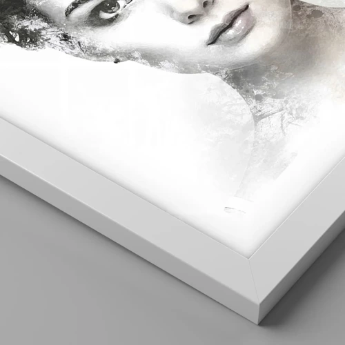 Affiche dans un cadre blanc - Poster - Un portrait extrêmement stylé - 40x50 cm