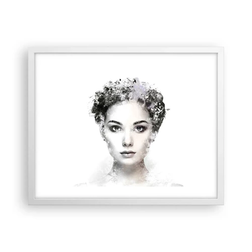 Affiche dans un cadre blanc - Poster - Un portrait extrêmement stylé - 50x40 cm