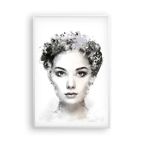 Affiche dans un cadre blanc - Poster - Un portrait extrêmement stylé - 61x91 cm