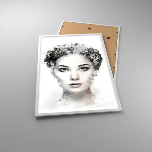 Affiche dans un cadre blanc - Poster - Un portrait extrêmement stylé - 61x91 cm
